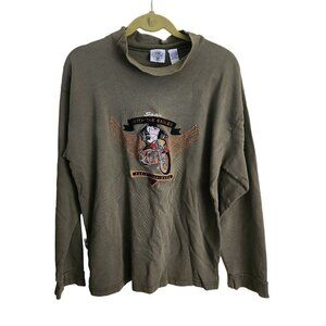 Vintage Harley Davidson Tasmanian Devil 1993 Acme Embroidered Shirt Size L